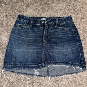 Hollister Dark Blue Denim Mini Skirt
